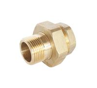 Raccord droit - SOMATHERM FOR YOU - Union Droit Mâle Femelle 3P 15x21 (1/2"") - Laiton - 3 pièces - À visser/à souder