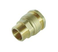 SOMATHERM FOR YOU, Raccord laiton droit pour tube PE Ø25 mm - Mâle 1" - Sens unique de montage - Résistant jusqu'à 20 bars - Température de -10°C à +80°C - Garantie 5 ans - Norme ACS