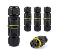 Raccord Électrique Étanches IP68, Lot de 4 Connecteur IP68 | Domino Etanche Boîte de Jonction pour câble de Ø3-10 mm de diamètre pour jardin et câble souterrain