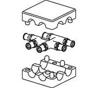 Raccord en croix Uponor S-Press Plus HK 1070691 20 x 16 x 16 mm, avec boîte isolante