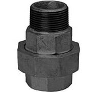 Raccord en fonte malléable Hermann Schmidt DN 50, joint conique 2", filetage intérieur/filetage extérieur, noir