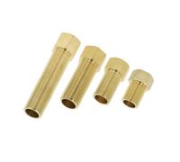 Raccord en laiton 1/2 "3/4" mâle à femelle, coupleur de changement, adaptateur connecteur droit, longueur 28mm 40mm 50mm 70mm 100mm(Tan)