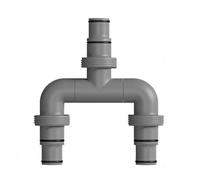 Raccord en T 1.5 pouces pour Piscine Intex, Adaptateur 1.25" et 1.5" pour Tuyau de Pompe, Triple Connexion avec Joint Torique, Accessoire de Remplacement pour Filtration Piscine Hors Sol
