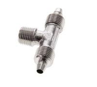 Raccord en T 6x4 & R1/8'' en acier inoxydable 1.4404 avec filetage mâle