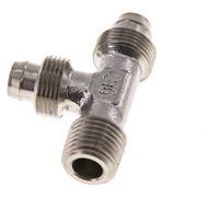 Raccord en T à angle droit 10x8 & R1/4'' en acier inoxydable 1.4305 avec filetage mâle