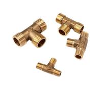 Raccord En T En Laiton Raccord de tuyau en laiton T fileté | Connecteur de coupleur adaptateur mâle en cuivre, 1/8 "1/4" 3/8 "1/2" 3/4 "1"(1/8")
