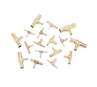 Raccord En T En Laiton Té de raccord tuyau en laiton, 5 pièces | Adaptateur de connecteur à 3 voies, 4mm 6mm 8mm 10mm 12mm 16mm(OD 12mm-10mm-12mm)