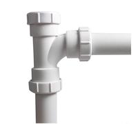 Raccord en T en PVC de 40 mm - Connecteur de drainage en plastique - Joint de tuyau à trois voies - Adaptateur de déchets anti-fuite - Pièce de plomberie - Connecteur de vidange d'évier de salle de