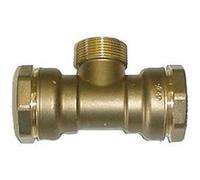 Raccord en T Fileté mâle et taraudé femelle - Diamètre: 32mm - Sortie: 1''M - 3/4''F SFER Doré G