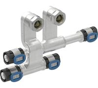 Raccord en T Geberit GE FlowFit, VL/RL, SiBr, d16, 15, 16 mm, avec raccord à vis, EK, 1 pièce.