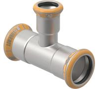 Raccord en T Geberit Mapress Therm réduit, d=108 mm, d1=28 mm, d2=108 mm, 1 pièce.