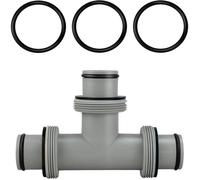 Raccord en T pour tuyau de 38 mm, adaptateur de piscine compatible Intex, Bestway, Coleman. Valve 3 voies 38 mm, kit de raccorde - D