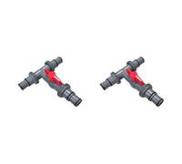 Raccord en T pour tuyau de piscine hors sol 3,8 cm | Ce connecteur en T dispose d'une valve à piston intégrée pour arrêter le débit d'eau facilement lors de l'entretien de