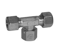 Raccord en T réglable - Cône d'étanchéité - Écrou M12 x 1,5 i - Diamètre extérieur du tube : 6 mm - PN max. 315 bar - Acier inoxydable 1.4571