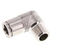 raccord enfichable coudé 90deg 10mm x R1/4'' avec filetage mâle Acier inoxydable FKM