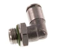 raccord enfichable coudé 90deg 4mm x G1/8'' avec filetage mâle Acier inoxydable FKM rotatif