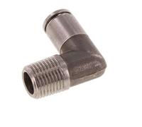 Raccord enfichable coudé 90deg 4mm x R1/8'' à filetage mâle laiton FKM rotatif