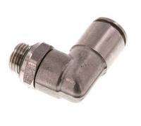 raccord enfichable coudé 90deg 6mm x G1/8'' avec filetage mâle Acier inoxydable FKM rotatif