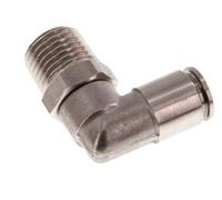 raccord enfichable coudé 90deg 6mm x R1/4'' avec filetage mâle Acier inoxydable FKM rotatif