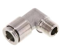Raccord enfichable coudé 90deg 8mm x R1/8'' à filetage mâle laiton FKM rotatif