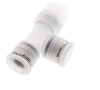 Raccord enfichable en T à angle droit 12mm x R1/2'' avec filetage mâle Laiton/PA 66 NBR orientable