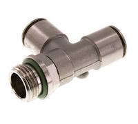 raccord enfichable en T à angle droit 14mm x G1/2'' avec filets mâles laiton FKM rotatif