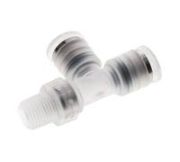 Raccord enfichable en T à angle droit 6mm x R1/8'' avec filetage mâle Laiton/PA 66 NBR orientable
