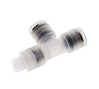 Raccord enfichable en T à angle droit 8mm x R1/8'' avec filetage mâle Laiton/PA 66 NBR orientable