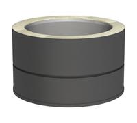 Raccord EW vers DW avec doublure murale intégrée, droit - double paroi - Tecnovis TEC-DW-NOIR 150 mm