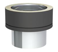 Raccord EW vers DW - double paroi - Tecnovis TEC-DW-NOIR 150 mm