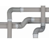Raccord extensible évacuation Multicoude L.190 à 290mm Ø32 mm mâle-femelle - 211-MULTI332-MF