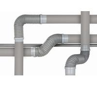Raccord extensible évacuation Multicoude L.190 à 290mm Ø40 mm mâle-femelle - 211-MULTI340-MF