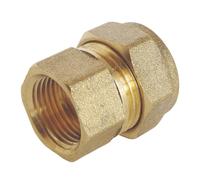 Raccord femelle bicône en laiton pour tube cuivre 14mm x 1/2" Somatherm