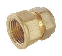 Raccord femelle bicône en laiton pour tube cuivre 14mm x 3/8" Somatherm