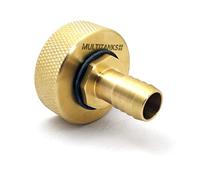 Raccord femelle S60x6 - embout cannelé 19mm en laiton