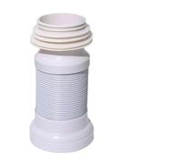 Raccord flexible en PVC blanc extensible pour cuvette WC 250-500 mm | Ce connecteur flexible en PVC blanc s'étend de 250 mm à 500 mm pour une connexion sécurisée du tuyau d'évacuation des déchets
