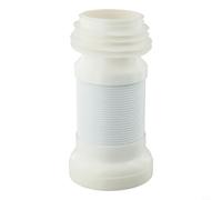 Raccord flexible en PVC blanc pour tuyau d'évacuation des toilettes, extensible de 250 mm à 500 mm, fixation de plomberie solide et fiable