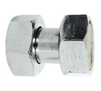 Raccord fou 2 pièces écrou prisonnier 12/17 chromé - GARIS - D09501C G