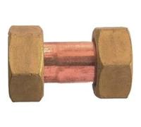 Raccord fou 2 pièces écrou prisonnier femelle 15/21 laiton - GARIS - D09502B G