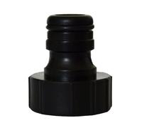 Raccord gros débit pour nez de robinet - 26x34 - Noir - Plastique robuste - Résistant aux intempéries