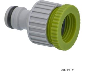 Raccord Hydro-Fit PVC-U 3/4-1" femelle x click mâle Gris/Vert