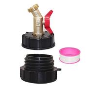 Raccord IBC Laiton Sans Plomb - Adaptateur Cuve Etanche Robuste, Valve Filetee Connexion Tuyau Arrosage, Piece Anti Fuite Durable, Systeme Distribution Eau Jardin | Usage Exterieur Irrigation Stockage