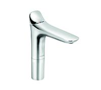 raccord Kludi Amba pour lavabo 532960575 chromé, hauteur du bec 213 mm, sans vidage