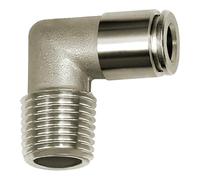 RIEGLER Riegler Raccord coudé L R 1/4", pour tube Ø 10, 15 bar, ES 1.4404 Quantité:1
