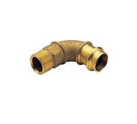 Raccord Laiton A Sertir Et A Visser - Courbe 90° Mf Ø15X1/2""(15/21)