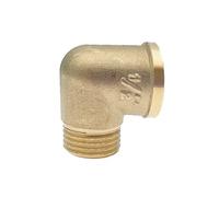 Raccord laiton coudé 90° mâle femelle à visser Ø 1/2" - lot de 5