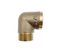 Raccord laiton coudé 90° mâle femelle à visser Ø 3/4" - à l'unité