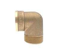 Raccord laiton coudé 90° mâle femelle à visser Ø 5/4" - à l'unité