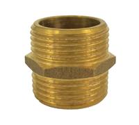 Raccord Laiton, Double Mamelon 3/8"