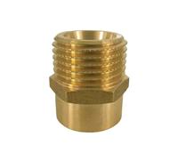 Raccord Laiton Fileté, Double Mamelon Réduit 1" IG x 1 1/4" AG
